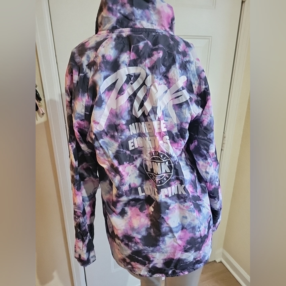 Pink by Victoria's Secret windbreaker jacket small space dye lined